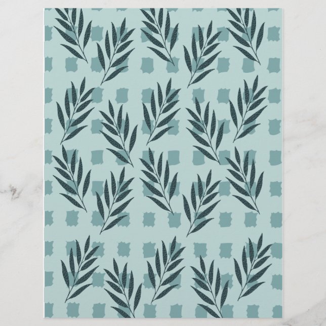 Papel de la cuadrícula de la hoja azul (Anverso)