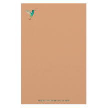 Papel de la estacación del colibrí ardiente