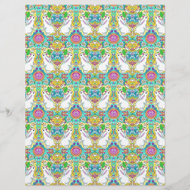 Papel de la hoja de papel de conejo de pascua y hu (Anverso)