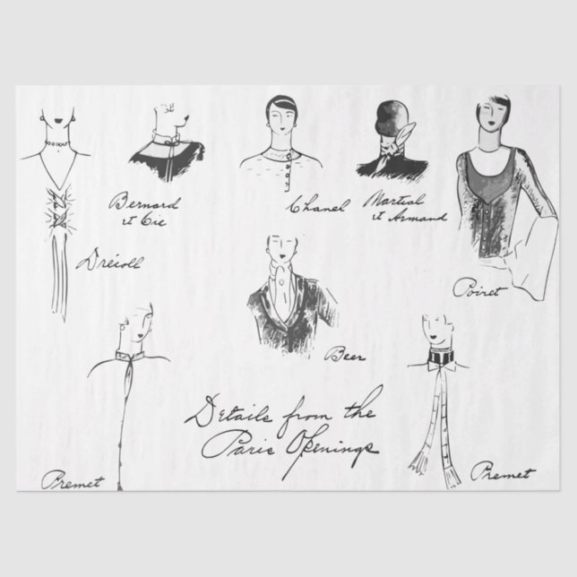 Papel de la moda en Francia de 1925 (Anverso)