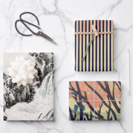 Papel de la NATURALEZA JAPONESA de 3 hojas planas