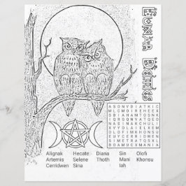 Papel de la página de búsqueda de Word Deities Lun