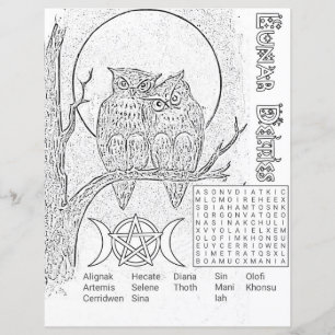 Papel de la página de búsqueda de Word Deities Lun