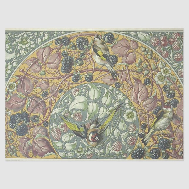 Papel de la página de deoupage de Berry Bird & Flo (Anverso)