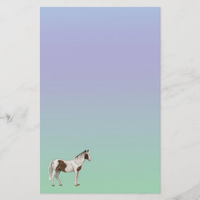 Papel de la papelería Paint Horse Pastel (Anverso)