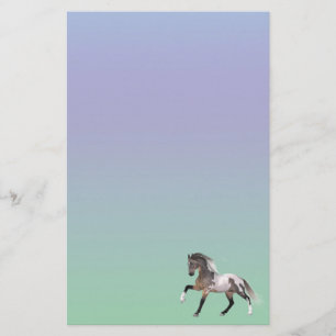 Papel de la papelería Paint Horse Running Pastel