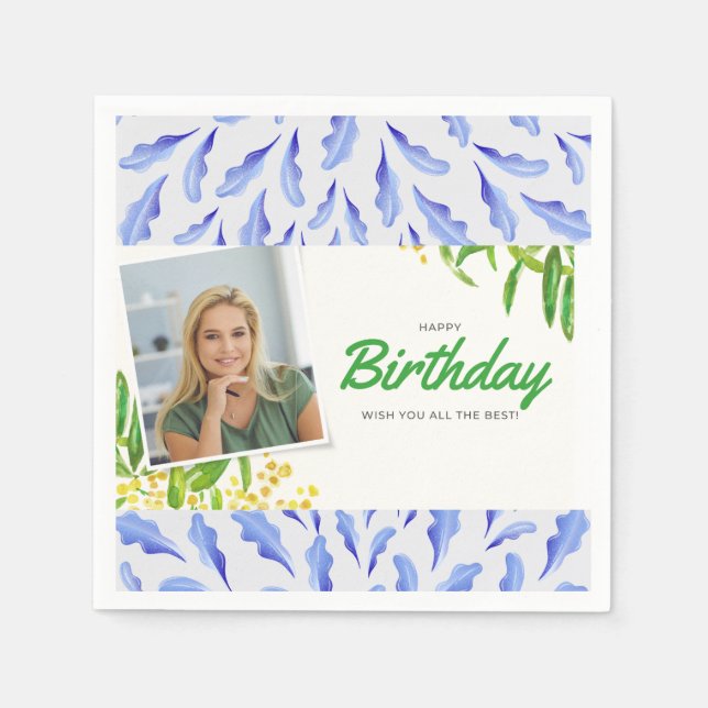 Papel de la servilleta de cumpleaños (Anverso)