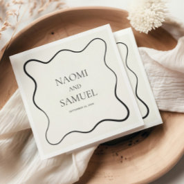 Papel de la servilleta de papel del Boda del borde