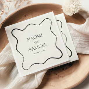 Papel de la servilleta de papel del Boda del borde