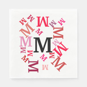 Papel de la servilleta - Letras despedazadas en ro