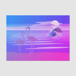 Papel de la sirena y el tejido de flamenco