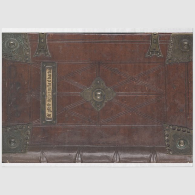 Papel de la tapa del libro de cuero (Anverso)