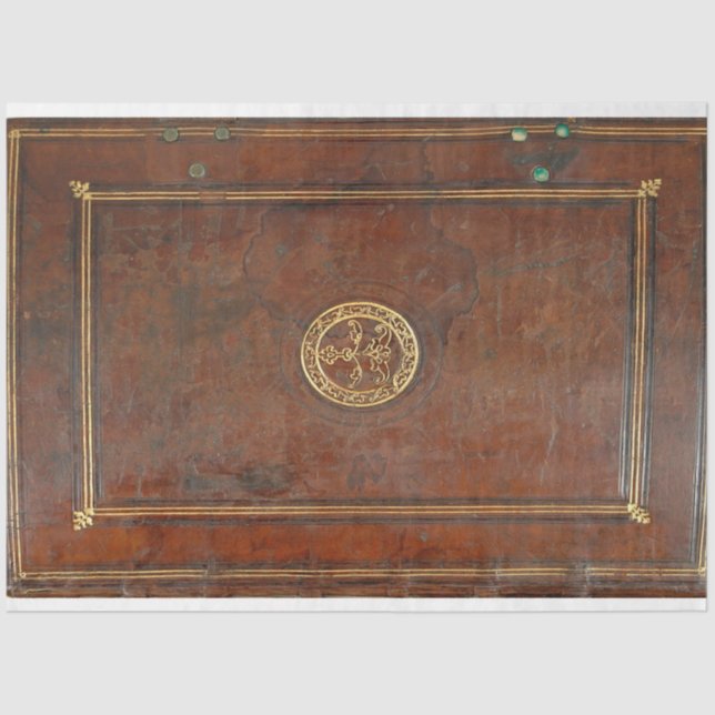 Papel de la tapa del libro de cuero (Anverso)