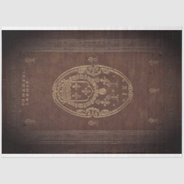 Papel de la tapa del libro de cuero (Anverso)