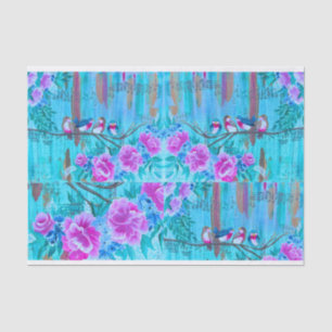 Papel de las aves musicales Shabby Chic para la de