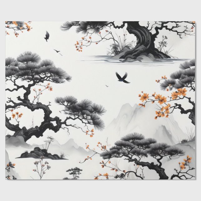 Papel de lavado de tinta del este de Asia (Superficie plana)