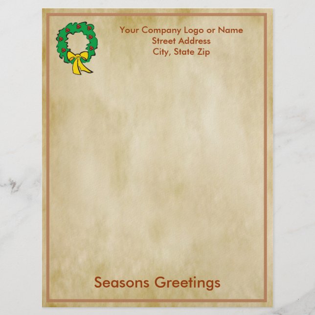Papel de letra del navidad del negocio - diseño de (Anverso)