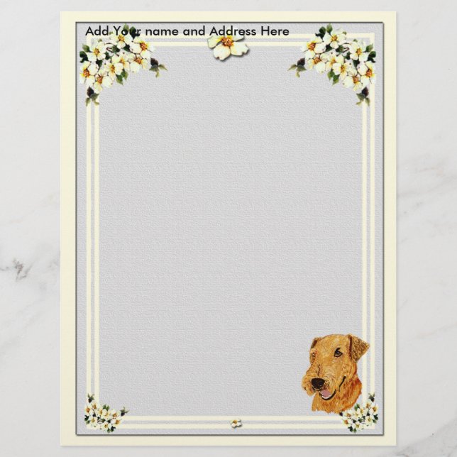 Papel de letra gris del Dogwood (Anverso)