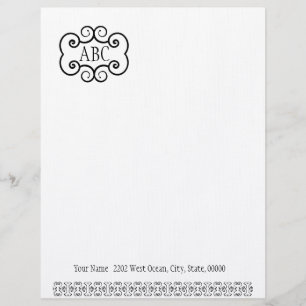 Papel de línea de estacionamiento de membrete/ Mon