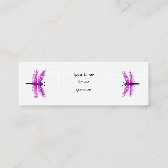 Papel de línea de la tarjeta de perfil magenta de  (Anverso)