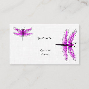 Papel de línea de la tarjeta de visita Dragonfly 
