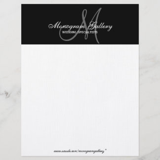Papel de lino del papel con membrete negro
