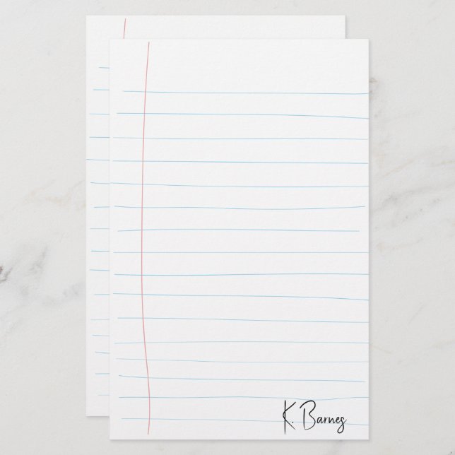 Papel de lino dibujado a mano (Anverso / Reverso)