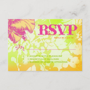 Papel de lino floral de OAHU RSVP