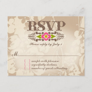 Papel de lino floral tropical de MAUI RSVP