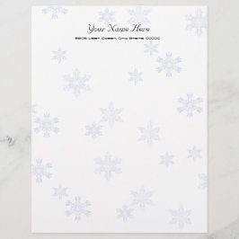 Papel de lino para membrete con copos de nieve Pap