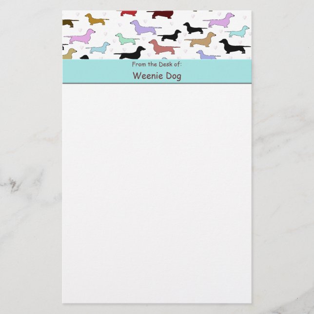 Papel de los efectos de escritorio del Dachshund (Anverso)