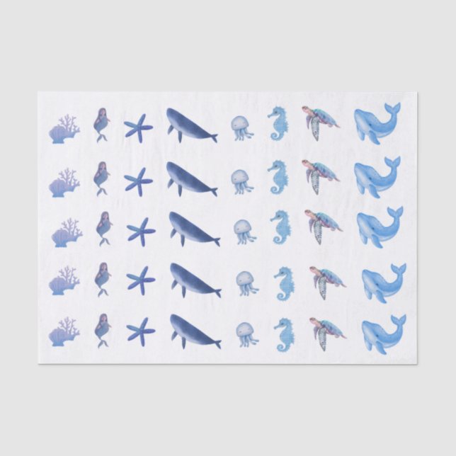 Papel de los tejidos - sirena de la casa del mar (Anverso)