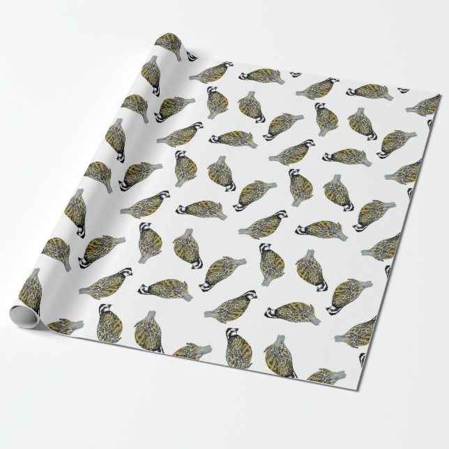 Papel de madera de la codorniz de la insignia (Desenrollado)