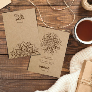 papel de manualidades de mandala Tarjeta de visual