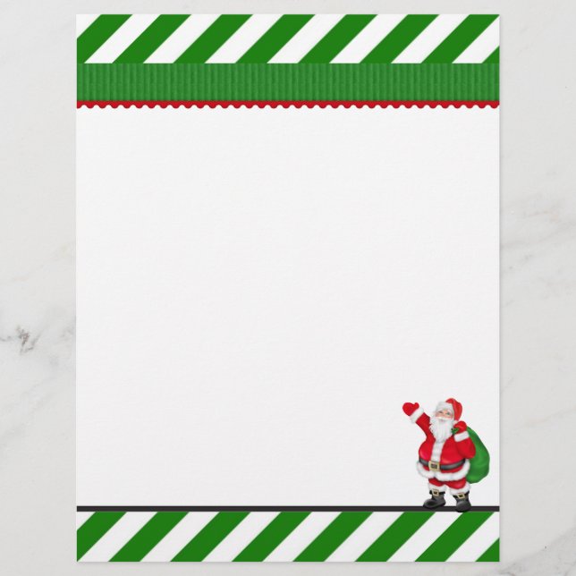 Papel de membrete de Santa Holiday (Anverso)