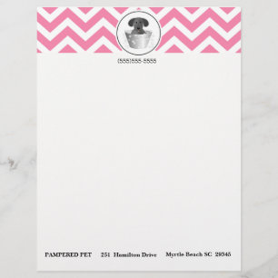 Papel de membrete para negocios de mascota Groomer