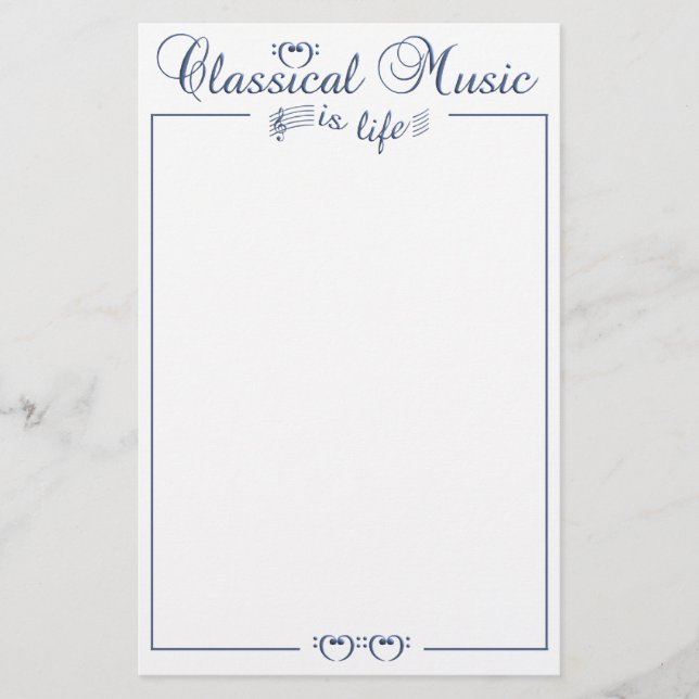 Papel de música clásica, personalizable (Anverso)