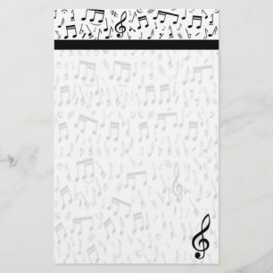 Papel de música con notas