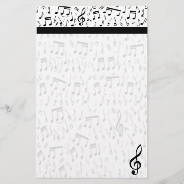 Papel de música con notas (Anverso)
