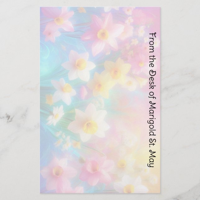 Papel de narciso de primavera (Anverso)