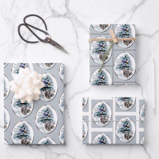 Papel de Navidad de Skye Terrier (Anverso)