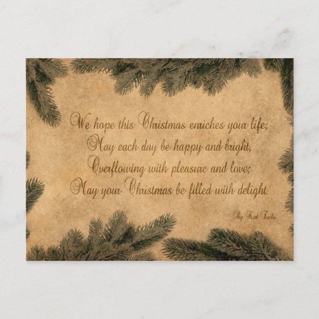 Papel de Navidad vintage - Postcard (Anverso)