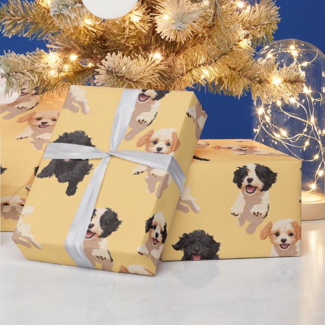 Papel de Navidades de cachorros (Vacaciones)