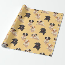 Papel de Navidades de cachorros