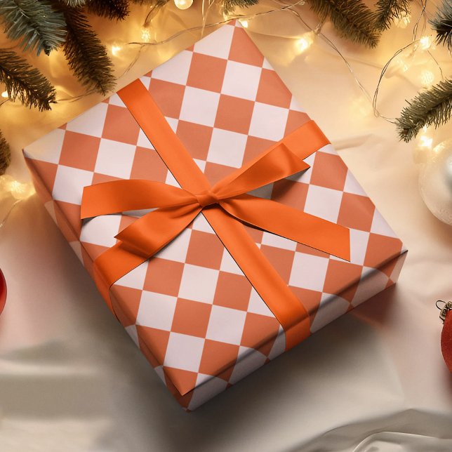 Papel de Navidades geométricos cuadrados Naranjas  (Subido por el creador)