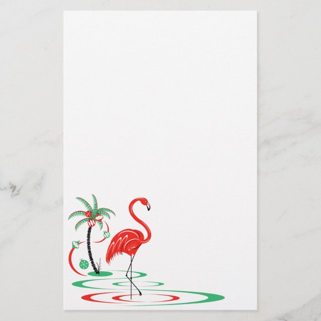 Papel de Navidades rojos Flamingo (Anverso)