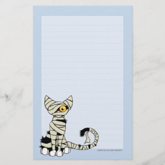Papel de nota del gato el | Halloween de la momia