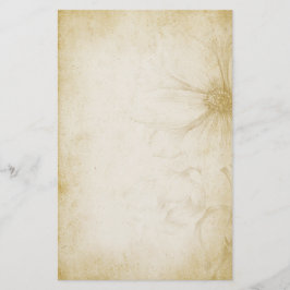 Papel de nota floral del vintage