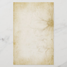 Papel de nota floral del vintage