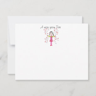 Papel de nota hecho del corazón -